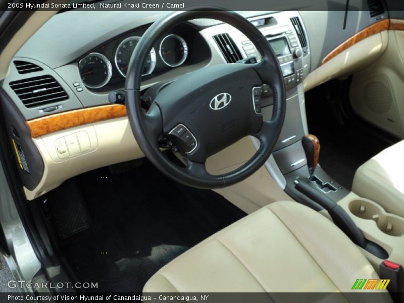 Natural Khaki Green / Camel 2009 Hyundai Sonata Limited