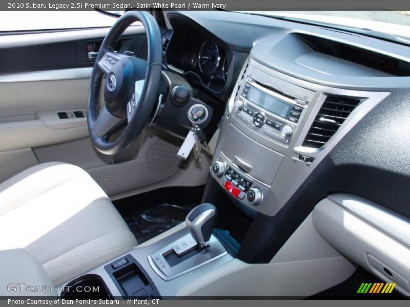 Satin White Pearl / Warm Ivory 2010 Subaru Legacy 2.5i Premium Sedan