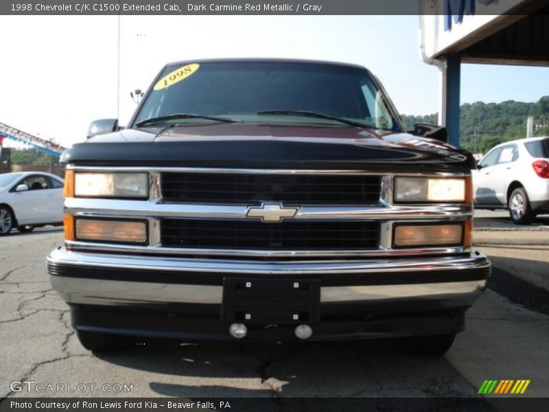 Dark Carmine Red Metallic / Gray 1998 Chevrolet C/K C1500 Extended Cab