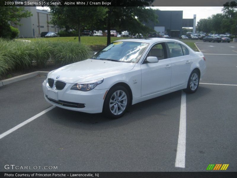 Alpine White / Cream Beige 2009 BMW 5 Series 535xi Sedan