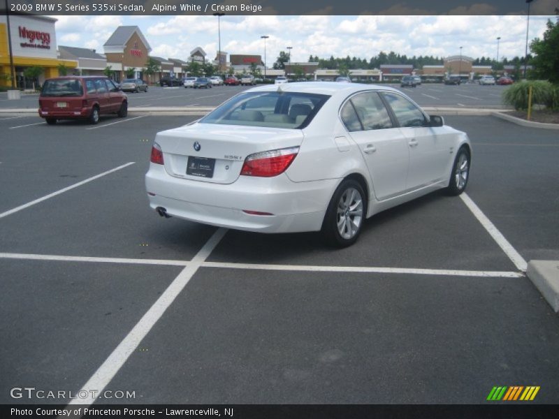 Alpine White / Cream Beige 2009 BMW 5 Series 535xi Sedan