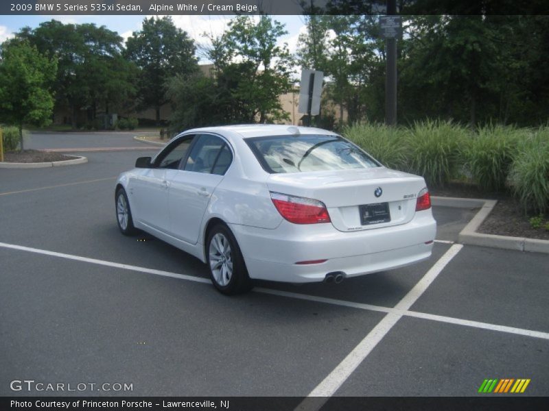 Alpine White / Cream Beige 2009 BMW 5 Series 535xi Sedan