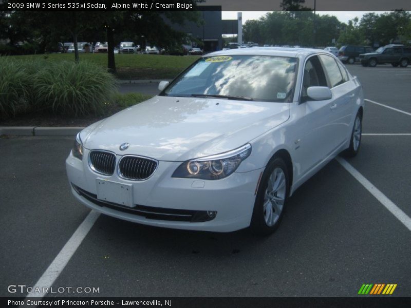 Alpine White / Cream Beige 2009 BMW 5 Series 535xi Sedan