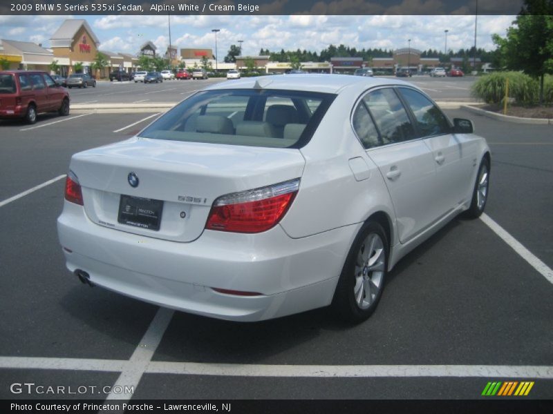 Alpine White / Cream Beige 2009 BMW 5 Series 535xi Sedan