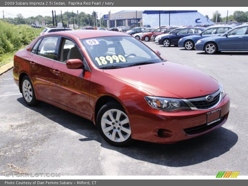 Paprika Red Pearl / Ivory 2009 Subaru Impreza 2.5i Sedan