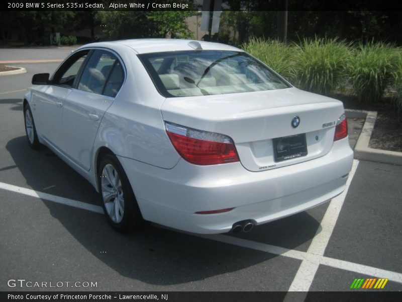 Alpine White / Cream Beige 2009 BMW 5 Series 535xi Sedan