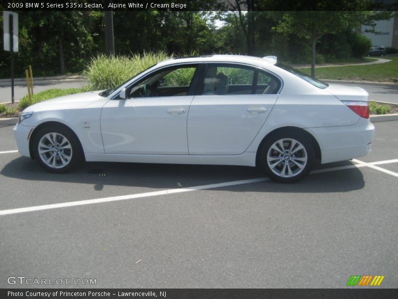 Alpine White / Cream Beige 2009 BMW 5 Series 535xi Sedan