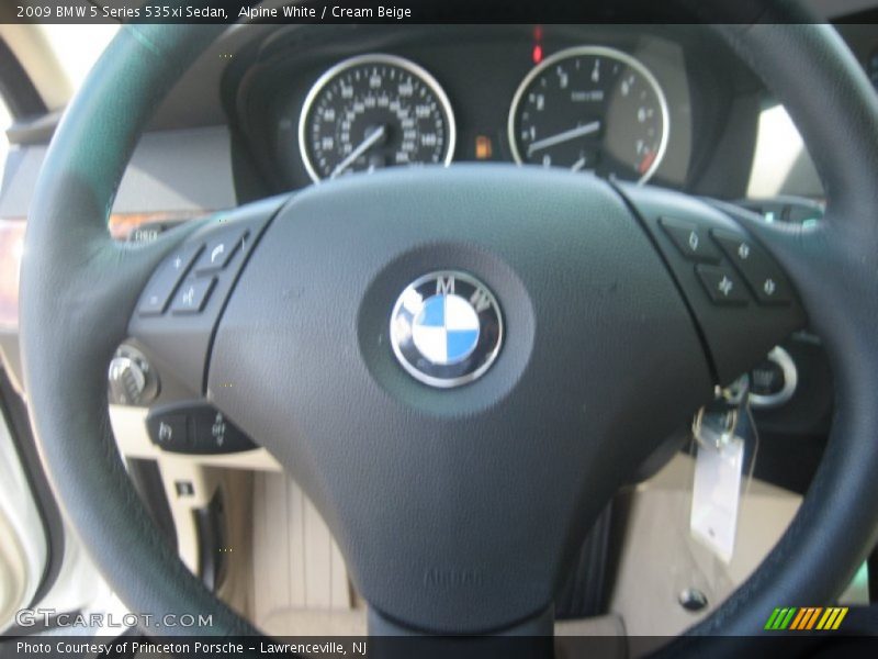 Alpine White / Cream Beige 2009 BMW 5 Series 535xi Sedan