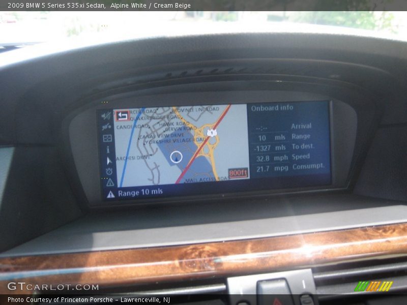 Alpine White / Cream Beige 2009 BMW 5 Series 535xi Sedan
