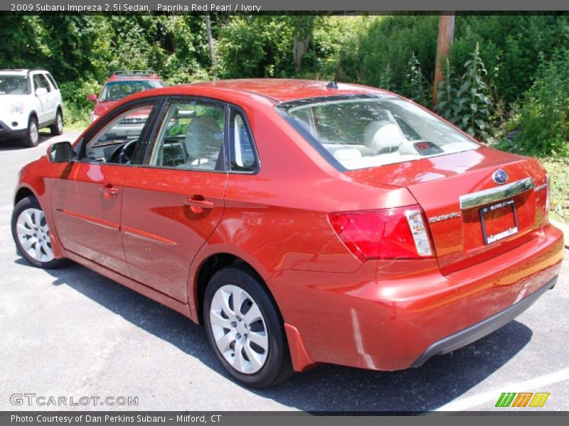 Paprika Red Pearl / Ivory 2009 Subaru Impreza 2.5i Sedan