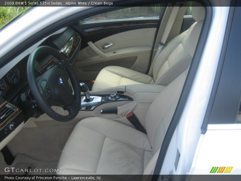 Alpine White / Cream Beige 2009 BMW 5 Series 535xi Sedan