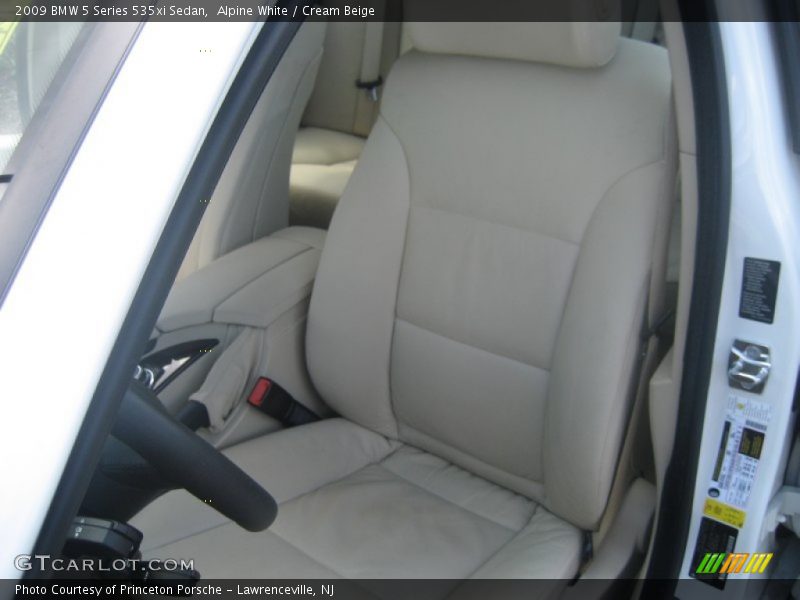 Alpine White / Cream Beige 2009 BMW 5 Series 535xi Sedan