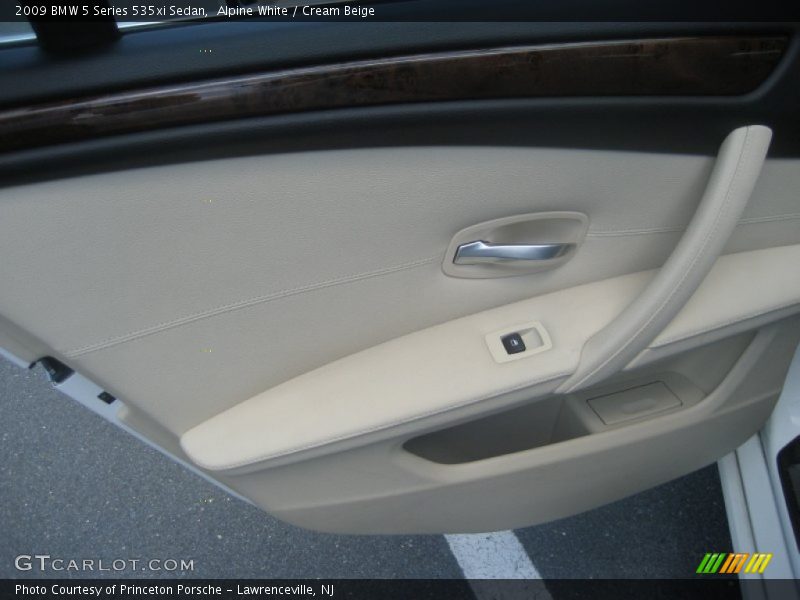 Alpine White / Cream Beige 2009 BMW 5 Series 535xi Sedan