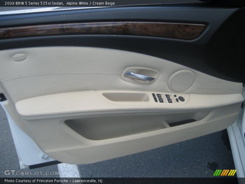 Alpine White / Cream Beige 2009 BMW 5 Series 535xi Sedan