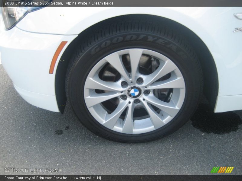 Alpine White / Cream Beige 2009 BMW 5 Series 535xi Sedan