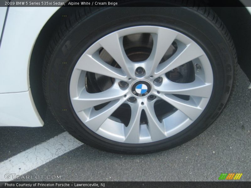 Alpine White / Cream Beige 2009 BMW 5 Series 535xi Sedan