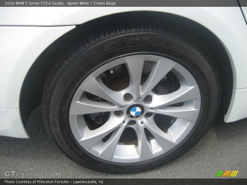Alpine White / Cream Beige 2009 BMW 5 Series 535xi Sedan