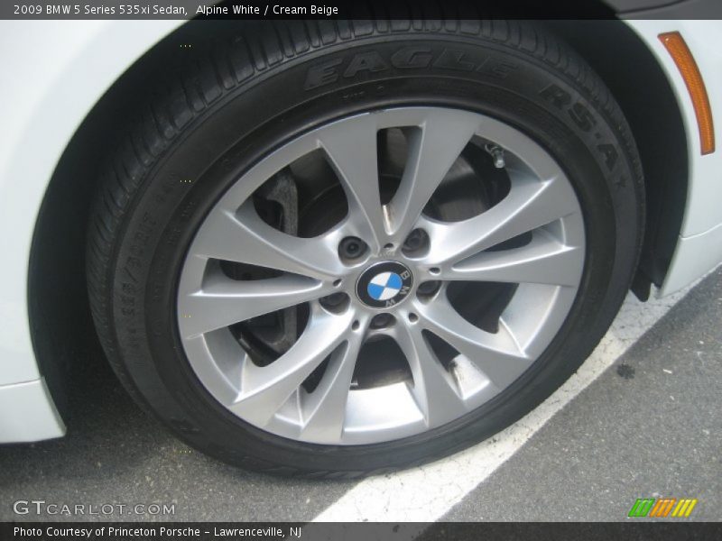 Alpine White / Cream Beige 2009 BMW 5 Series 535xi Sedan