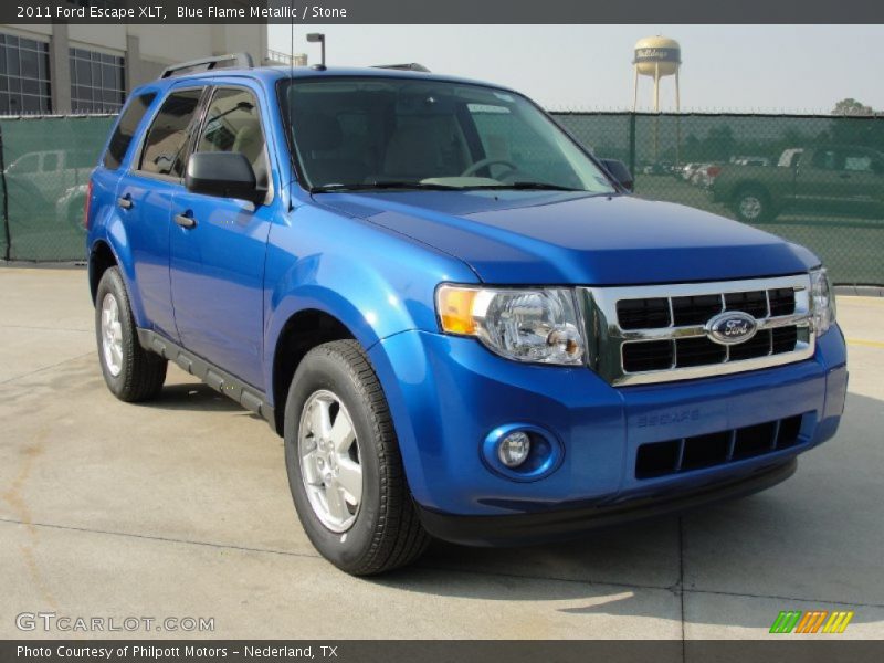 Blue Flame Metallic / Stone 2011 Ford Escape XLT