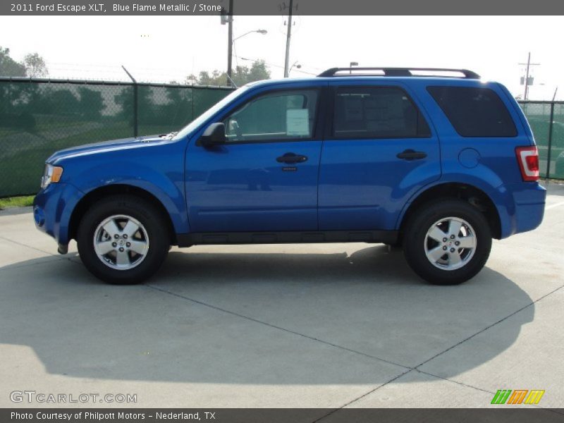 Blue Flame Metallic / Stone 2011 Ford Escape XLT
