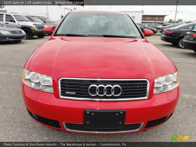 Brilliant Red / Beige 2004 Audi A4 1.8T quattro Sedan