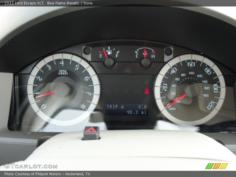 Blue Flame Metallic / Stone 2011 Ford Escape XLT
