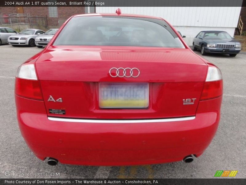 Brilliant Red / Beige 2004 Audi A4 1.8T quattro Sedan