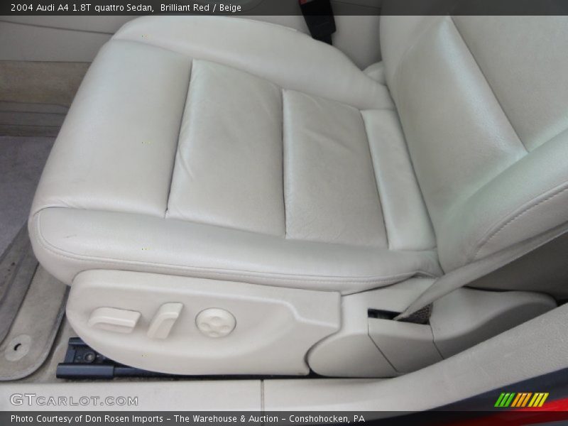 Brilliant Red / Beige 2004 Audi A4 1.8T quattro Sedan