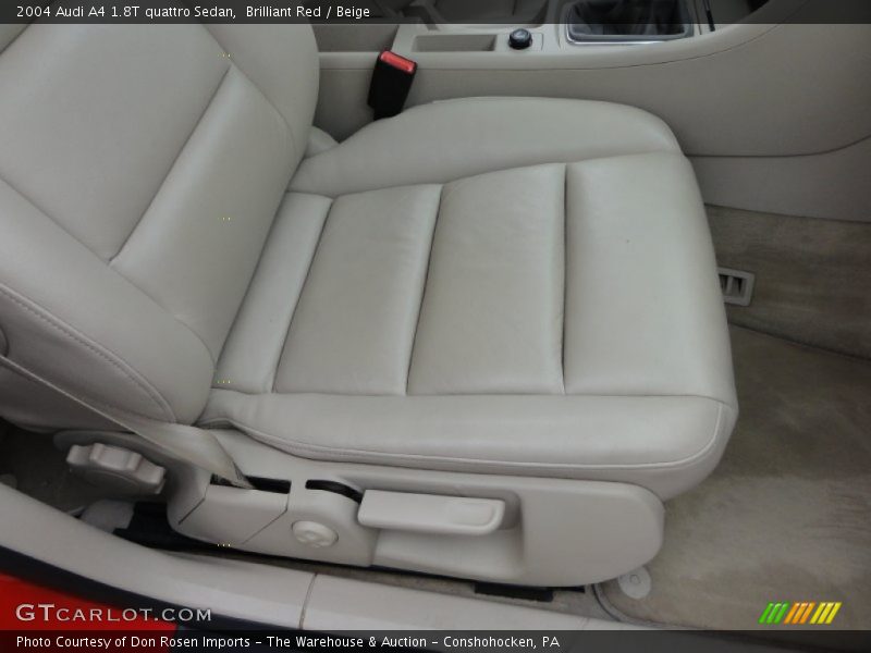 Brilliant Red / Beige 2004 Audi A4 1.8T quattro Sedan