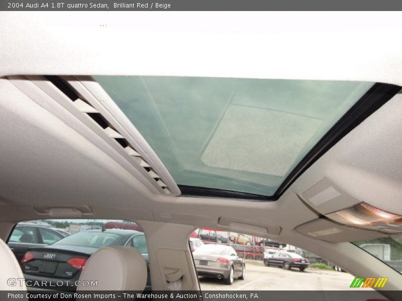 Brilliant Red / Beige 2004 Audi A4 1.8T quattro Sedan