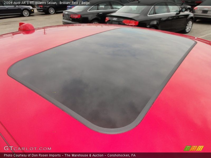 Brilliant Red / Beige 2004 Audi A4 1.8T quattro Sedan