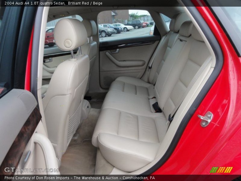 Brilliant Red / Beige 2004 Audi A4 1.8T quattro Sedan