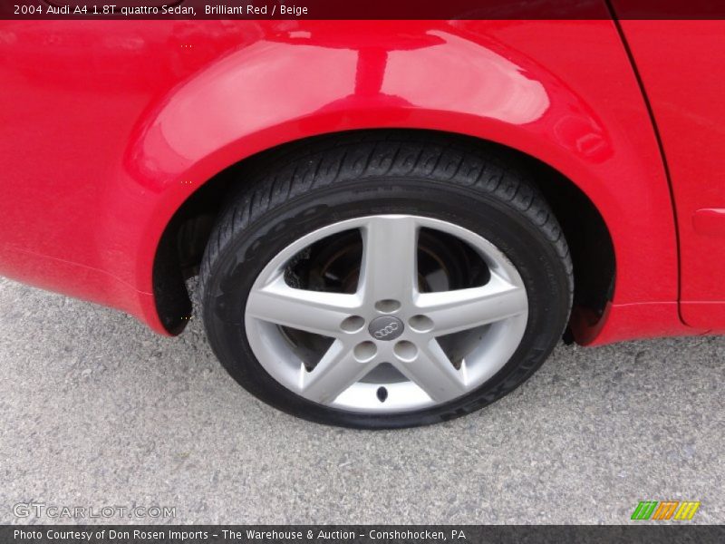 Brilliant Red / Beige 2004 Audi A4 1.8T quattro Sedan