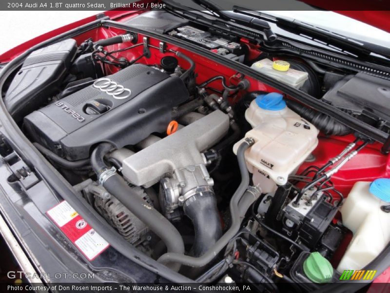 Brilliant Red / Beige 2004 Audi A4 1.8T quattro Sedan