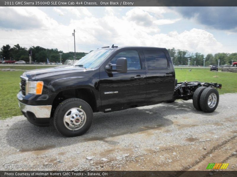 Onyx Black / Ebony 2011 GMC Sierra 3500HD SLE Crew Cab 4x4 Chassis