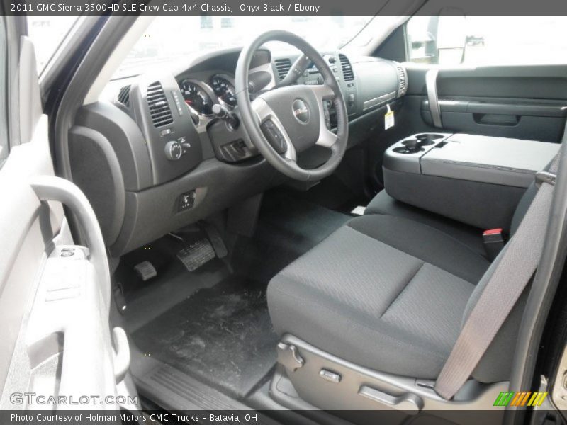  2011 Sierra 3500HD SLE Crew Cab 4x4 Chassis Ebony Interior
