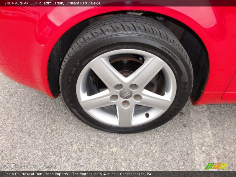 Brilliant Red / Beige 2004 Audi A4 1.8T quattro Sedan