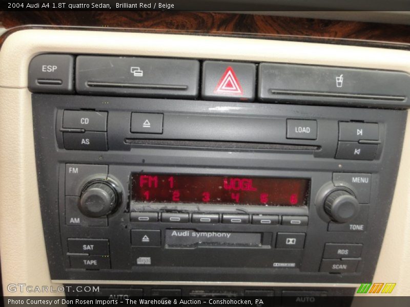 Brilliant Red / Beige 2004 Audi A4 1.8T quattro Sedan