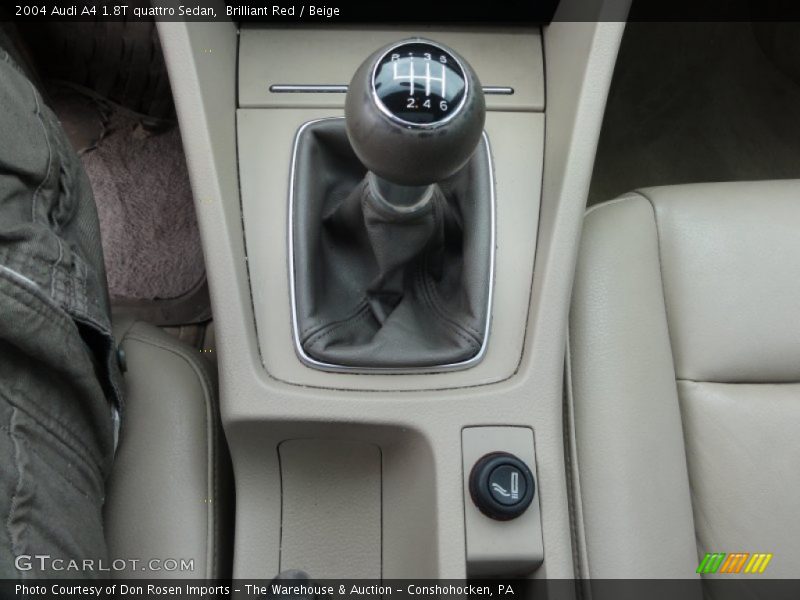 Brilliant Red / Beige 2004 Audi A4 1.8T quattro Sedan