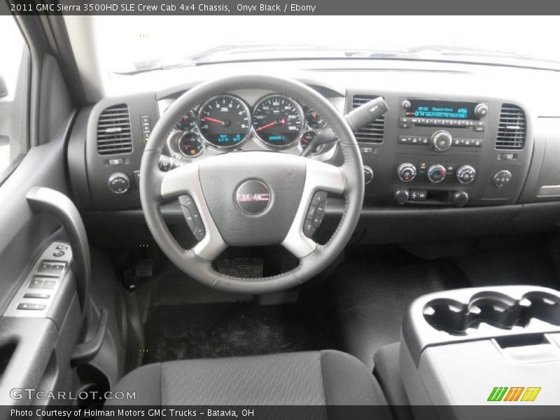Onyx Black / Ebony 2011 GMC Sierra 3500HD SLE Crew Cab 4x4 Chassis