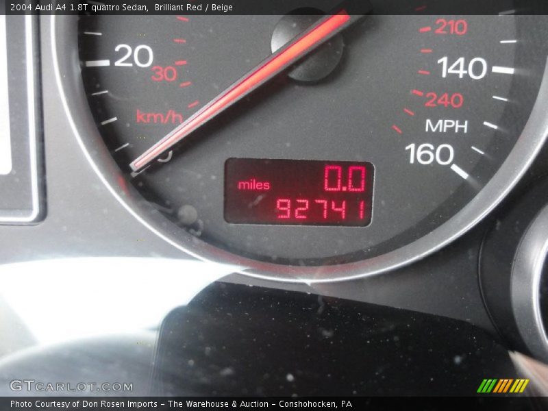 Brilliant Red / Beige 2004 Audi A4 1.8T quattro Sedan