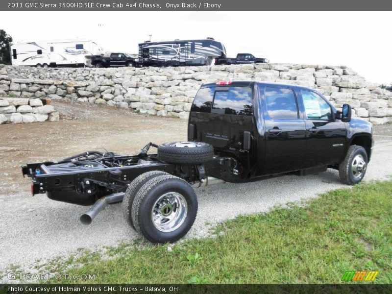Onyx Black / Ebony 2011 GMC Sierra 3500HD SLE Crew Cab 4x4 Chassis