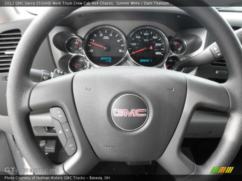  2011 Sierra 3500HD Work Truck Crew Cab 4x4 Chassis Steering Wheel