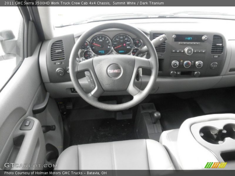  2011 Sierra 3500HD Work Truck Crew Cab 4x4 Chassis Dark Titanium Interior