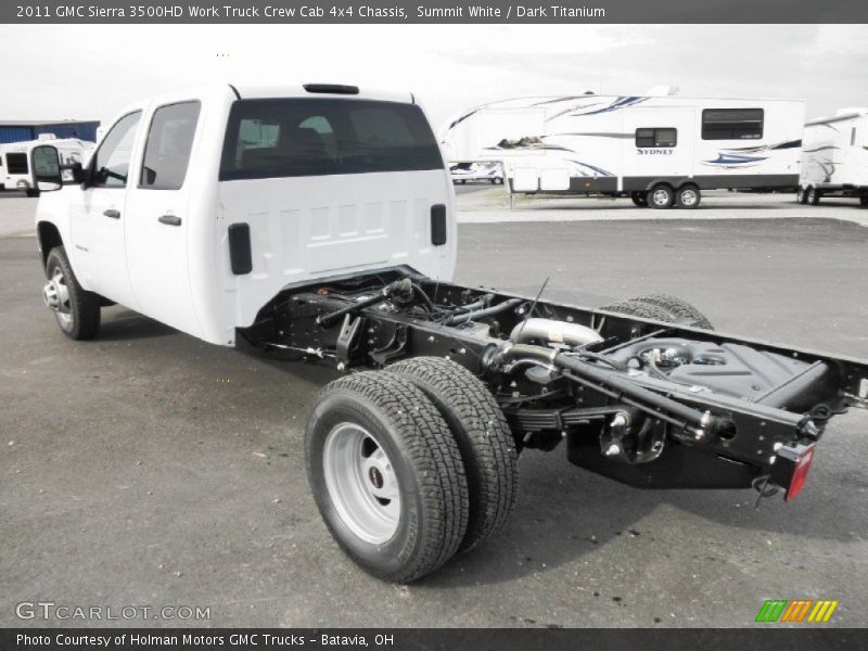 Summit White / Dark Titanium 2011 GMC Sierra 3500HD Work Truck Crew Cab 4x4 Chassis