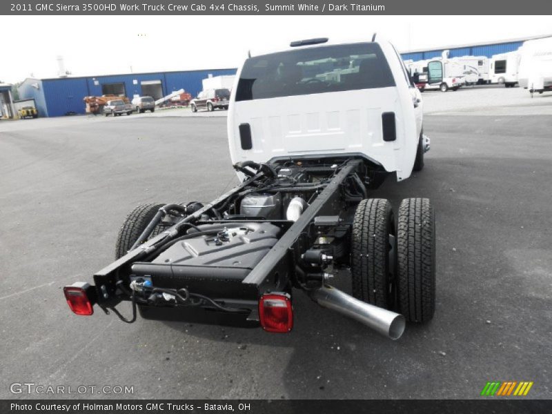 Summit White / Dark Titanium 2011 GMC Sierra 3500HD Work Truck Crew Cab 4x4 Chassis