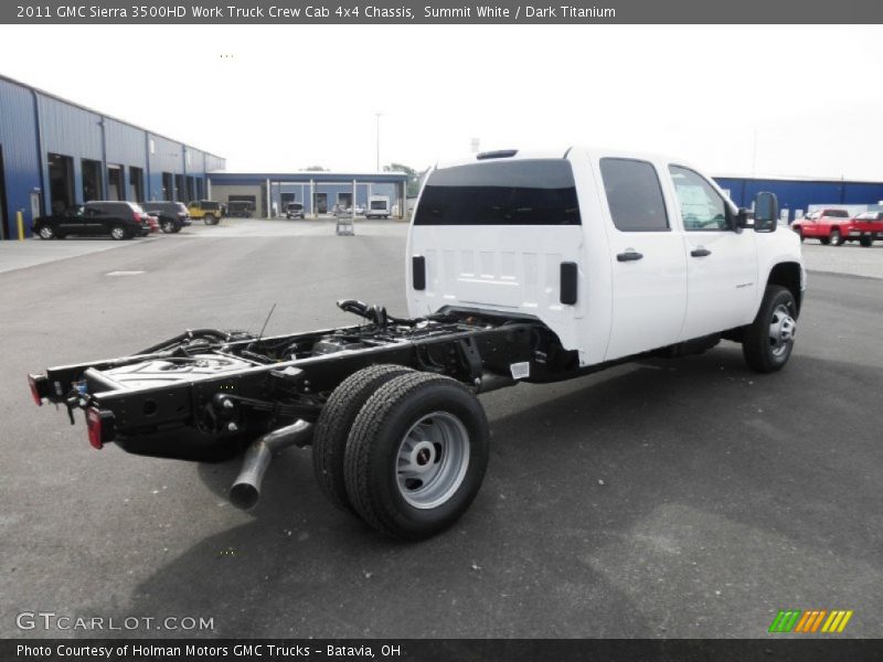 Summit White / Dark Titanium 2011 GMC Sierra 3500HD Work Truck Crew Cab 4x4 Chassis