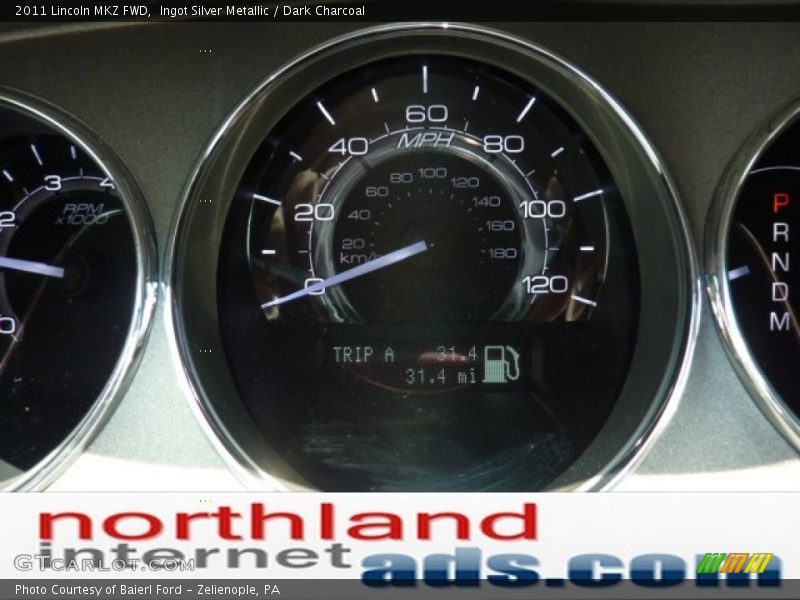 Ingot Silver Metallic / Dark Charcoal 2011 Lincoln MKZ FWD