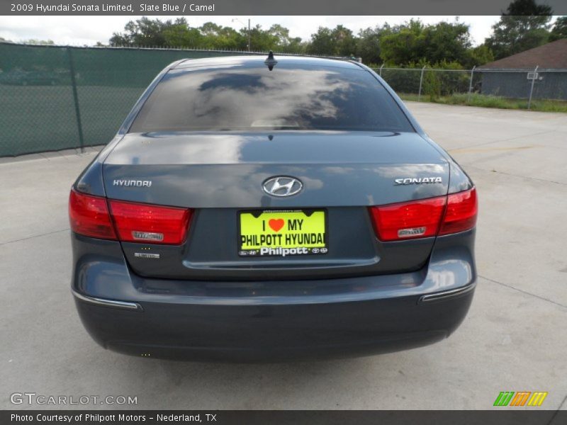 Slate Blue / Camel 2009 Hyundai Sonata Limited
