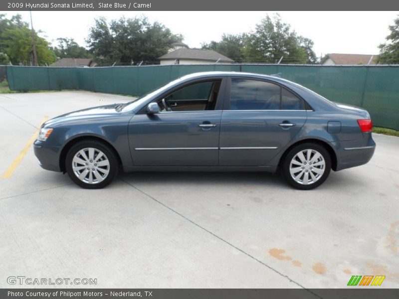 Slate Blue / Camel 2009 Hyundai Sonata Limited